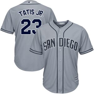 Men's San Diego Padres #23 Fernando Tatis JR. Grey Majestic Road Cool Base Jersey