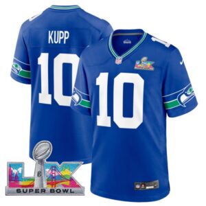 Cooper Kupp #10 Seattle Seahawks Super Bowl LX Patch College Navy Team Game Jersey