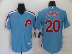 Men's Philadelphia Phillies #20 Mike Schmidt Light Blue Cooperstown Collection Stitched  Jersey