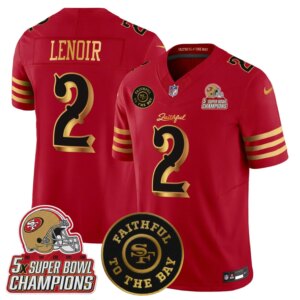 Deommodore Lenoir #2 San Francisco 49ers SF 2025 "Rivalries" 5x Champions & Faithful To The Bay Patch Vapor Limited Jersey - All Stitched