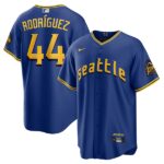 Men's Seattle Mariners #44 Julio Rodriguez  Royal 2023 City Connect Cool Base Player Jersey