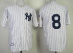 Mitchell And Ness 1951 New York Yankees #8 Yogi Berra Stitched White Throwback Jersey