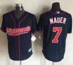 Minnesota Twins #7 Joe Mauer Navy Blue New Cool Base Stitched Jersey