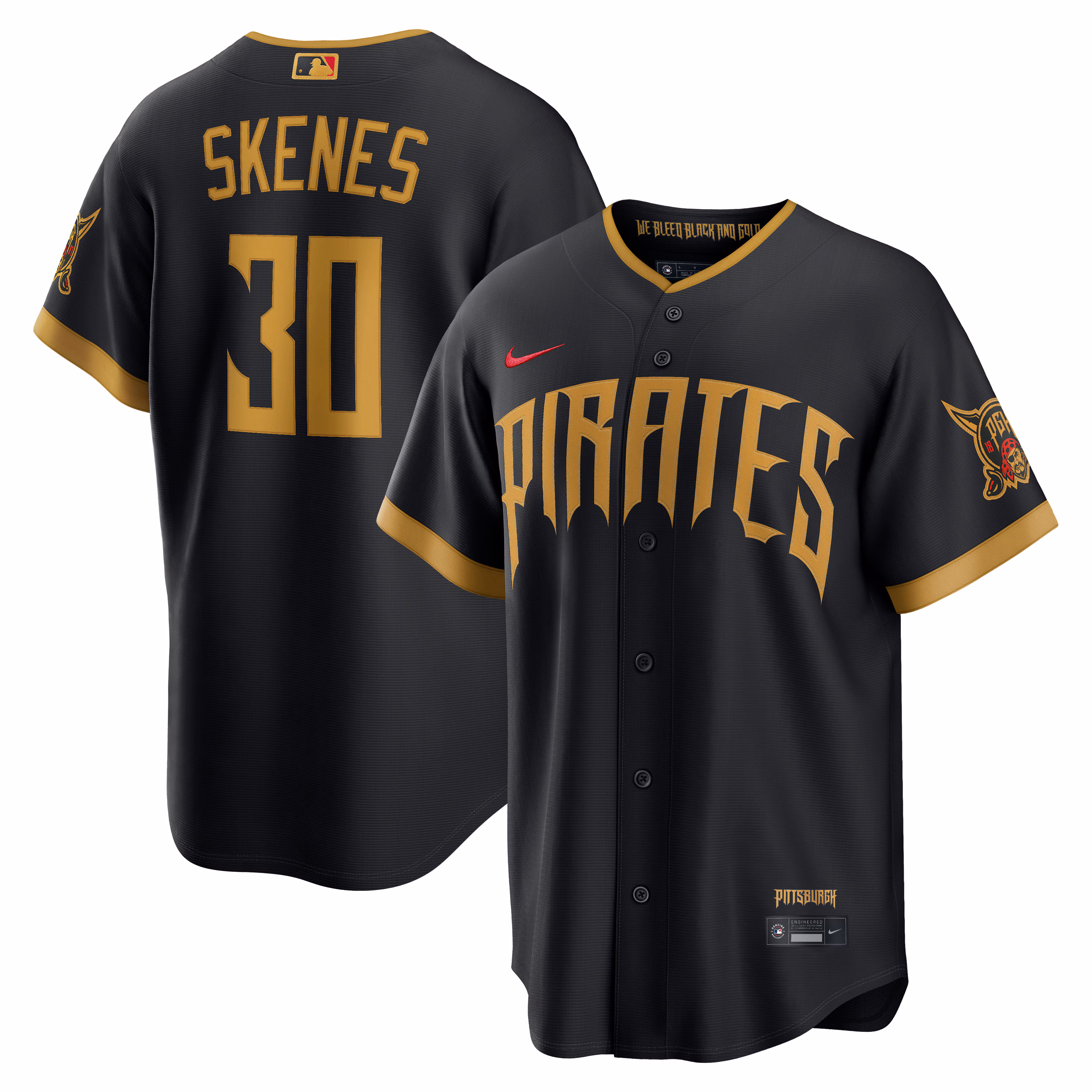 Pittsburgh Pirates Paul Skenes #30 Black 2026 City Connect Stadium Jersey