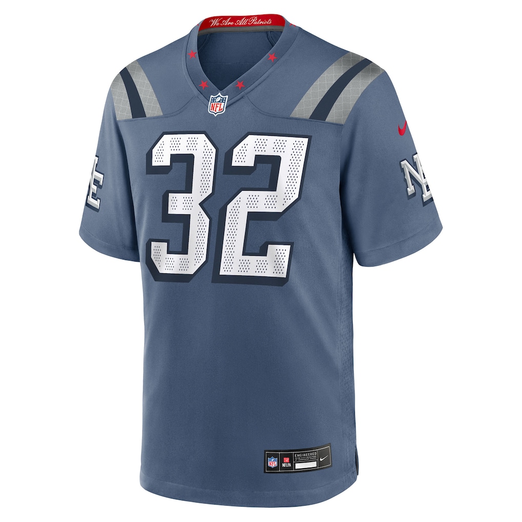 TreVeyon Henderson #32 New England Patriots 2025 Rivalries Collection Limited Jersey - Storm Blue - Image 2