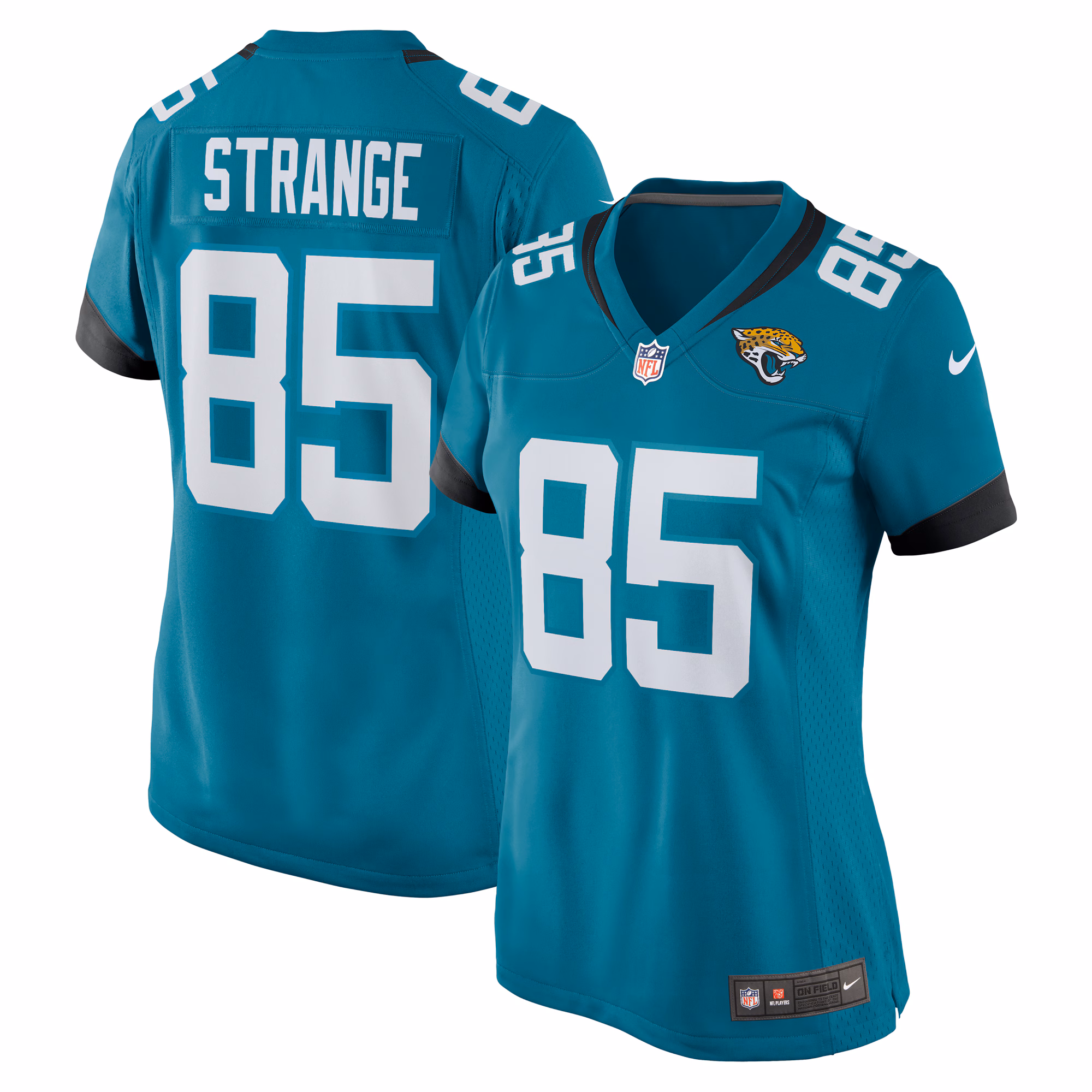 Brenton Strange Jacksonville Jaguars Women's Team Game Jersey -  Teal