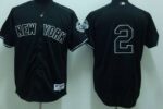 New York Yankees #2 Derek Jeter Stitched Black Jersey