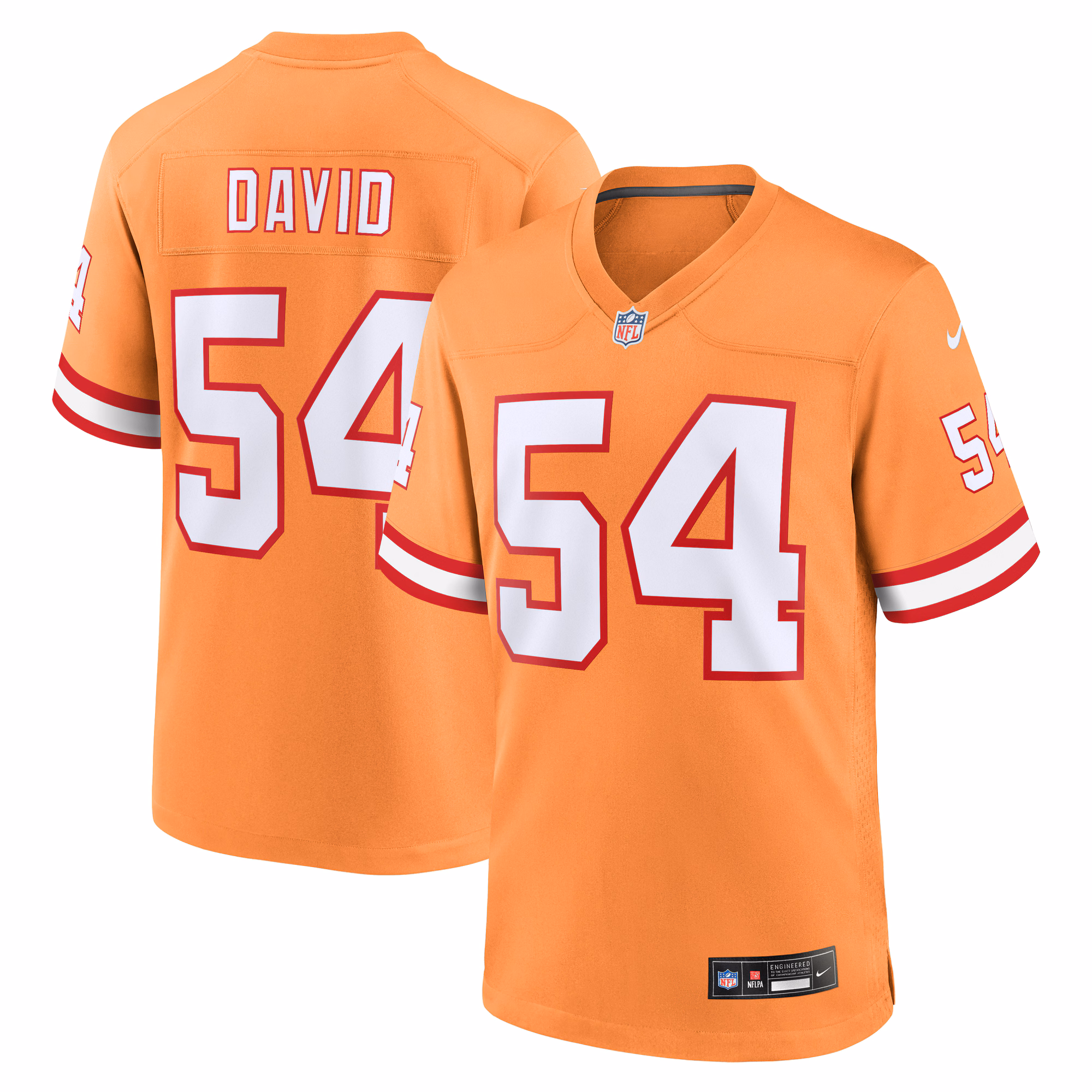 Lavonte David Tampa Bay Buccaneers Throwback Game Jersey - Orange