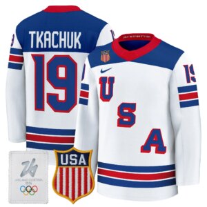 Matthew Tkachuk #19 2026 USA Olympic Premium Hockey Jersey -White