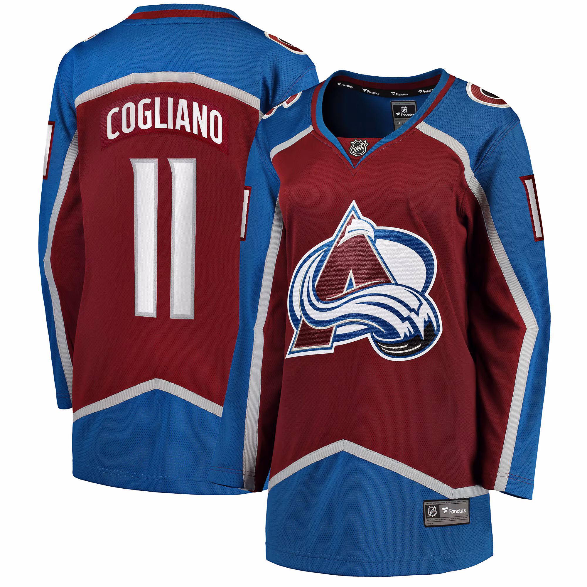 Women's Colorado Avalanche Andrew Cogliano Fanatics Burgundy Home Breakaway Player Jersey