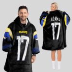 Adult D.A 17 Los Angeles R Football Unisex Blanket Hoodie