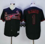 St. Louis Cardinals #1 Ozzie Smith Black New Cool Base Fashion Stitched Jersey