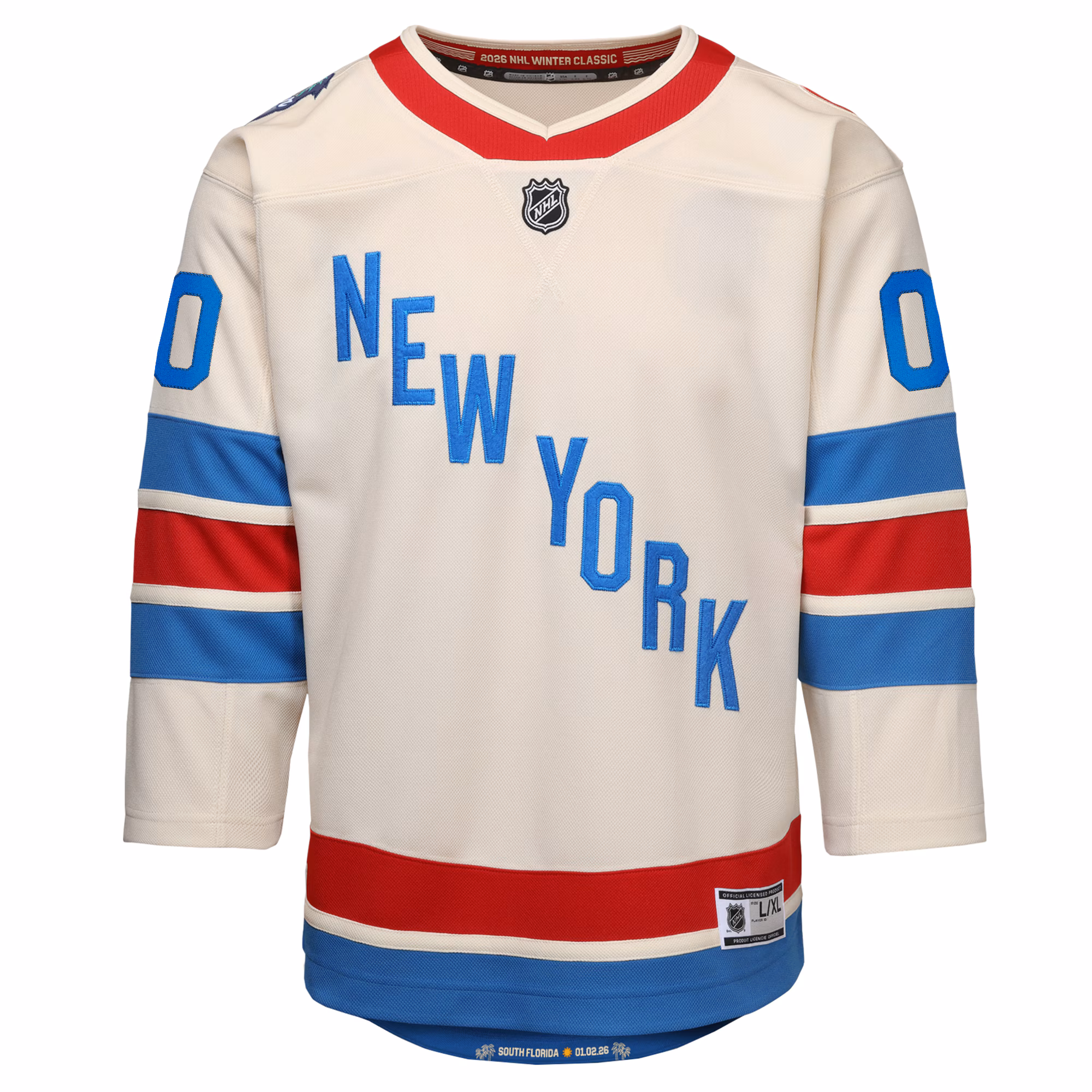 Youth New York Rangers Outerstuff White 2026 NHL Winter Classic Premier Custom #00 Jersey