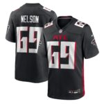 Atlanta Falcons Jack Nelson #69 Black Team Game Jersey