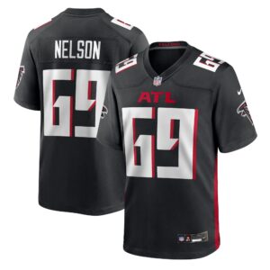 Atlanta Falcons Jack Nelson #69 Black Team Game Jersey