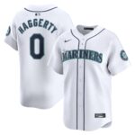 Men's Seattle Mariners Sam Haggerty  White Home Limited Player Jersey