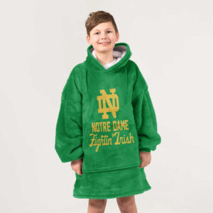 Kid Notre Dame Football Unisex Blanket Hoodie