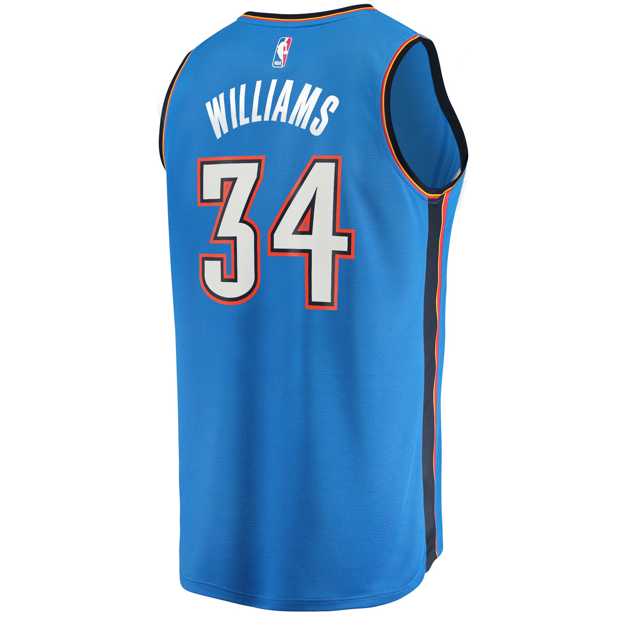 Kenrich Williams Oklahoma City Thunder 2021/22 Fast Break Replica Jersey - Icon Edition - Blue - Image 2
