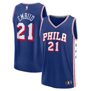 Men's Philadelphia 76ers Joel Embiid  Royal 2023/24 Fast Break Replica Jersey - Icon Edition