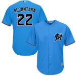 Miami Marlins #22 Sandy Alcantara Blue New Cool Base Stitched Jersey