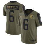 Baker Mayfield Cleveland Browns  2021 Salute To Service Limited Player Jersey - Olive