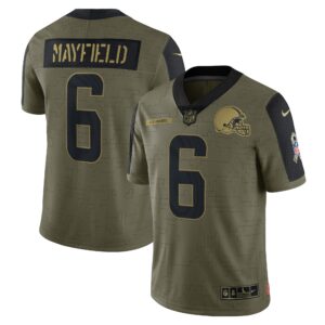 Baker Mayfield Cleveland Browns  2021 Salute To Service Limited Player Jersey - Olive