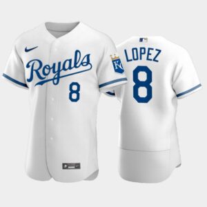 Men's Nicky Lopez #8 Kansas City Royals 2022 White Jersey