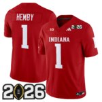 Roman Hemby #1 Ndiana Hoosiers IND 2026 CFP Final Patch Vapor Limited Jersey V2 - All Stitched