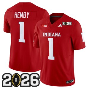 Roman Hemby #1 Ndiana Hoosiers IND 2026 CFP Final Patch Vapor Limited Jersey V2 - All Stitched