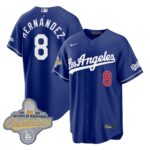 Enrique Hernández #8 Los Angeles Dodgers 2026 Gold Patch Stadium Vapor Limited Jersey - Blue