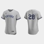 Men's New York Yankees #28 Josh Donaldson Road Flex Base Jersey - Gray