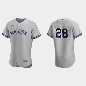Men's New York Yankees #28 Josh Donaldson Road Flex Base Jersey - Gray