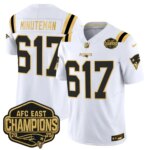 Minuteman #617 New England Patriots 2026 AFC East Champions Gold Vapor Limited Jersey - All Stitched