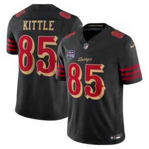 George Kittle #85 San Francisco 49ers 250th Patch 2025 Rivalries Collection Limited Jersey - Black