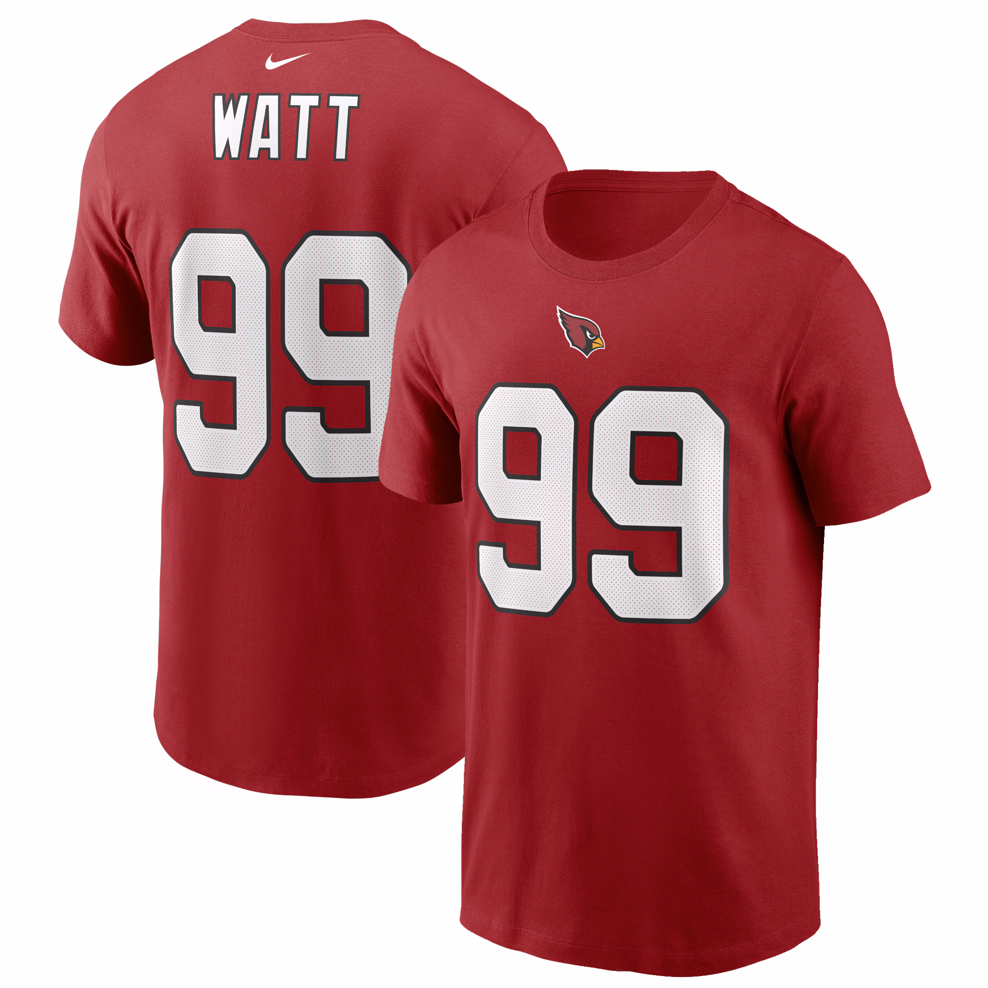 Men's J.J. Watt Cardinal Arizona Cardinals - Essential Name & Number T-Shirt