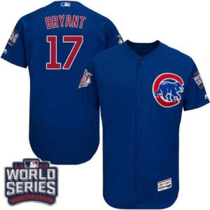 Chicago Cubs #17 Kris Bryant Blue Flexbase Collection 2016 World Series Bound Stitched Jersey