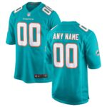 Miami Dolphins  Youth Custom Game Jersey - Aqua