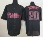 Philadelphia Phillies #20 Mike Schmidt Black Fashion Stitched Jersey