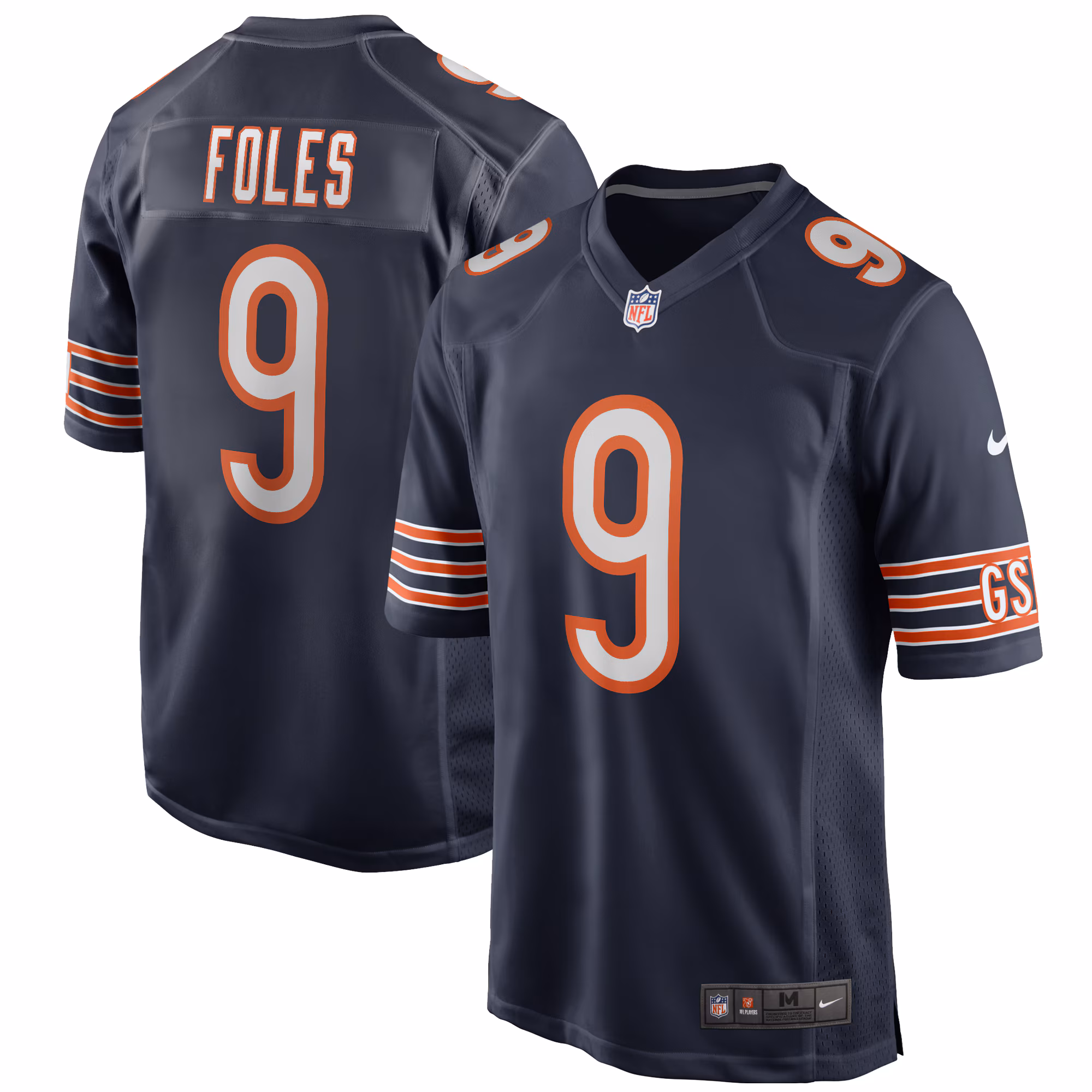 Nick Foles Chicago Bears Game Player Jersey - Navy
