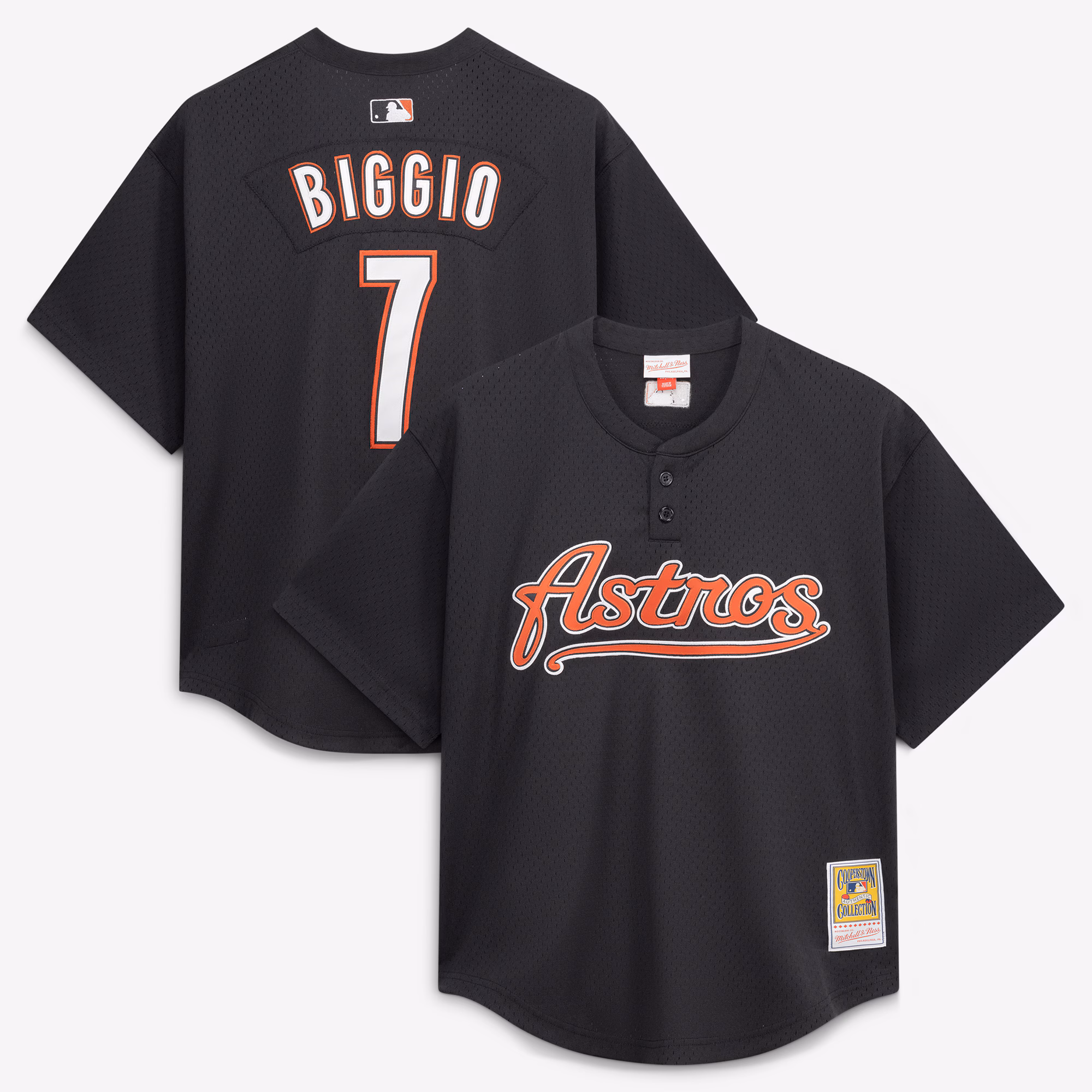 Houston Astros Craig Biggio #7 Mitchell & Ness Black Authentic Batting Practice Jersey