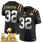 TreVeyon Henderson #32 New England Patriots Super Bowl LX Patch Vapor Limited Game Jersey - All Stitched