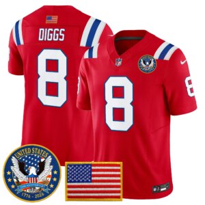 Stefon Diggs #8 New England Patriots United States 250th Anniversary Patch Vapor Limited Jersey - All Stitched