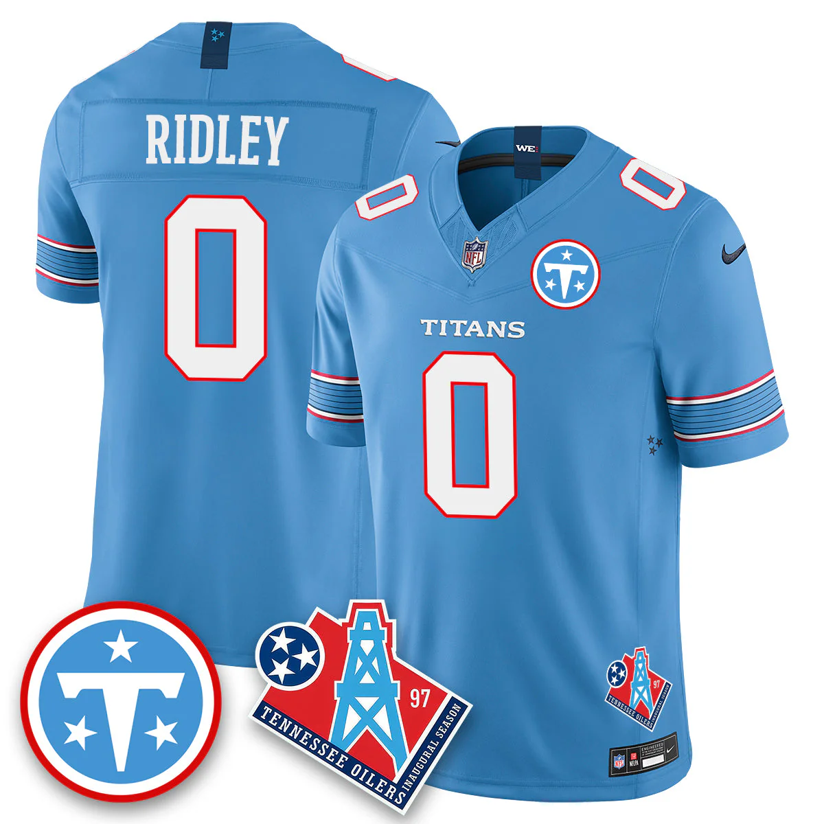 Calvin Ridley #0 Tennessee Titans Vapor F.U.S.E. Limited Jersey - Light Blue