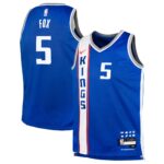 Youth Sacramento Kings De'Aaron Fox  Blue 2023/24 Swingman Replica Jersey - City Edition