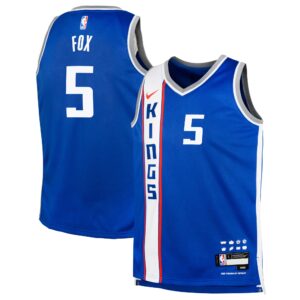Youth Sacramento Kings De'Aaron Fox  Blue 2023/24 Swingman Replica Jersey - City Edition