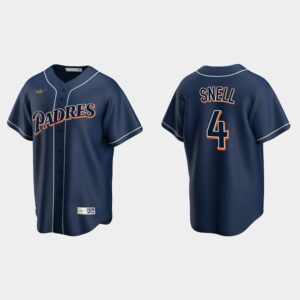 Men's San Diego Padres #4 Blake Snell Cooperstown Collection Navy Jersey