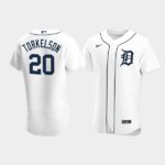 Men's Detroit Tigers #20 Spencer Torkelson 2020 Draft Home White Jersey