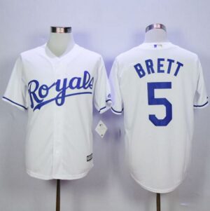 Kansas City Royals #5 George Brett White New Cool Base Stitched Jersey