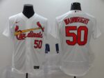 Men's St. Louis Cardinals #50 Adam Wainwright White Stitched Flex Base  Jersey