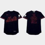 Francisco Lindor Nickname Mets 2021 Players Weekend Mr. Smile Black Men's Jersey
